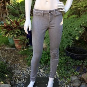 VINCE Medium Gray Skinny Seamed Jeans Low Rise